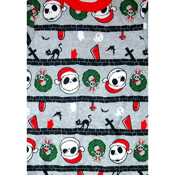 Boys' The Nightmare Before Christmas 2pc Cozy Pajama Set - Gray Large - Picture 2 of 5